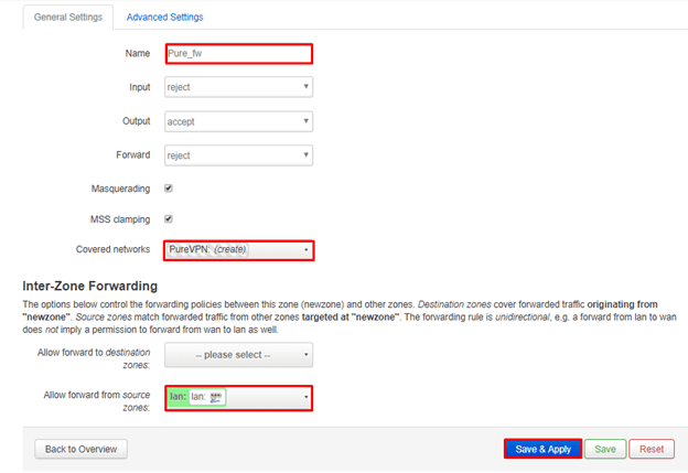 Configure of firewall Openwrt OpenVPN